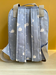 Mochila Maternidad Mediana Con Bolsillo Térmico Fondo Del Mar Azul