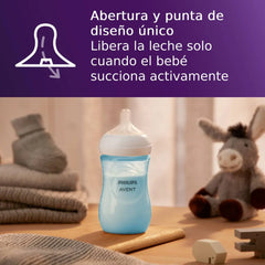 Biberon Anticolicos Natural Response Azul 260ml 1M+