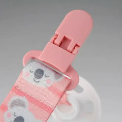 Kit Con Sujetadores De Chupetes Koala Rosa