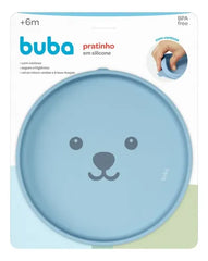 Plato De Silicona Con Ventosa Buba Gummy Azul
