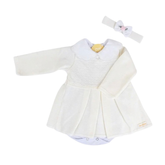 Kit Vestido Off White Con Blanco