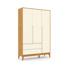 Ropero 3 Pts Matic Nature Clean Laqueado Freijo Off White Eco Wood