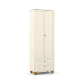Ropero 2 Pts Matic Zupy Laq. Off White/Eco Wood