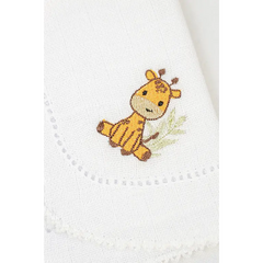 Salida de Maternidad Bordada Beige c/Blanco