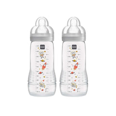 Paquete con 2 Biberones Easy Active 330ml Gris Neutro (4m+)