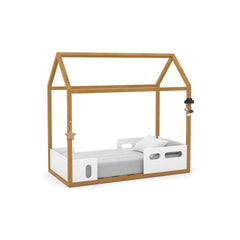 Mini Cama Liv Montessoriana Matic Laqueado Blanco Soft/Freijo