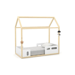 Mini Cama Liv Montessoriana Matic Laqueado Blanco Soft/Natural