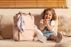 Mochila Maternidad Mediana Arco Iris Rosa