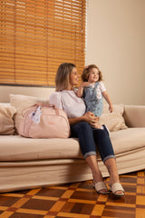 Bolso Maternidad Grande Arco Iris Rosa