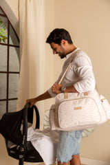 Bolso Maternidad Grande Confeti Marfil