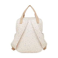 Mochila Maternidad Mediana Con Bolsillo Térmico Confeti Marfil