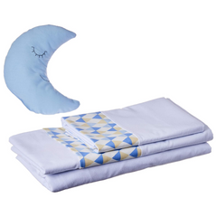 Juego De Sabana para Mini Cama 4 piezas Azul