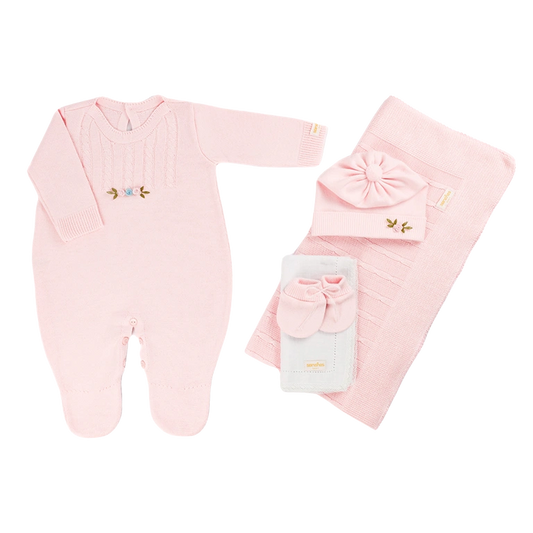 Salida de Maternidad Enterizo Rosa Liso