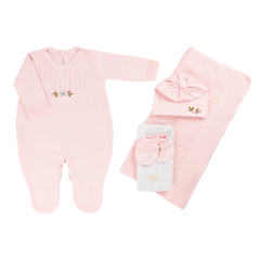 Salida de Maternidad Enterizo Rosa Liso