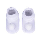 Zapatito Blanco Con Pompón