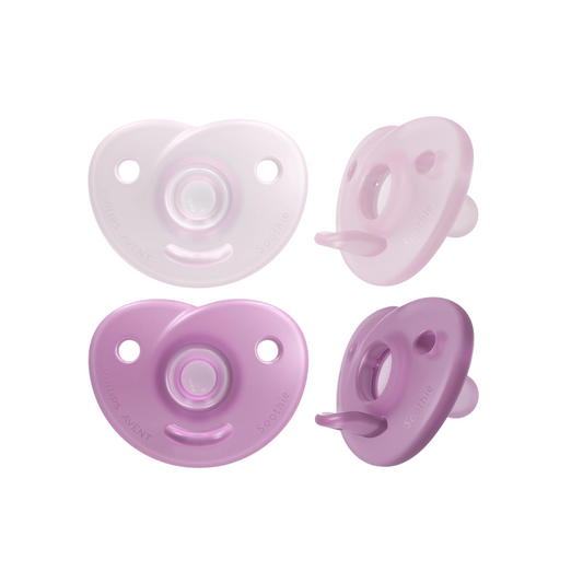 Paquete con 2 chupetes Soothie Heart Lila