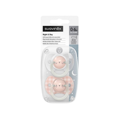 Paquete Con 2 Chupetes Suavinex SX Pro Night & Day 0-6M