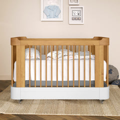 Cuna Evolutiva 3 en 1 Matic Nido Laqueado Freijo/Blanco Soft/Eco Wood