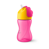 Vaso Infantil Philips Avent con Pajita Rosa Amarillo 12m+