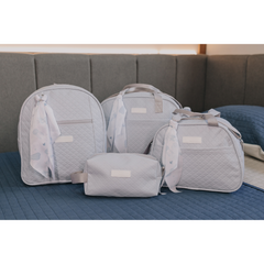 Kit Amigos Del Bosque Bolso Grande + Bolso Mediano + Mochila + Necessaire + Cambiador