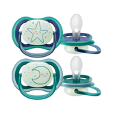 Paquete con 2 chupetes Ultra Nocturno Air 6-18m