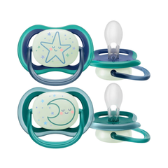 Paquete con 2 chupetes Ultra Nocturno Air 6-18m
