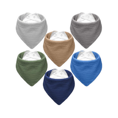 Paquete con 6 baberos de muselina