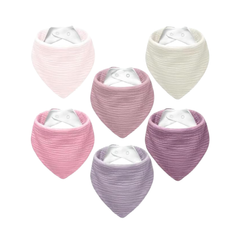 Paquete con 6 baberos de muselina