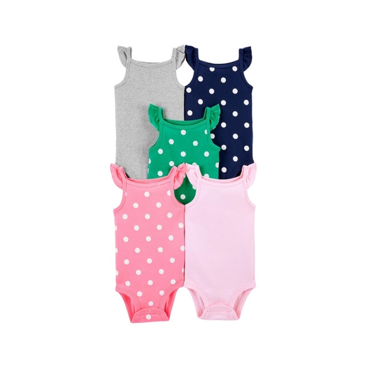 Carter's - Paquete con 5 bodies sin mangas