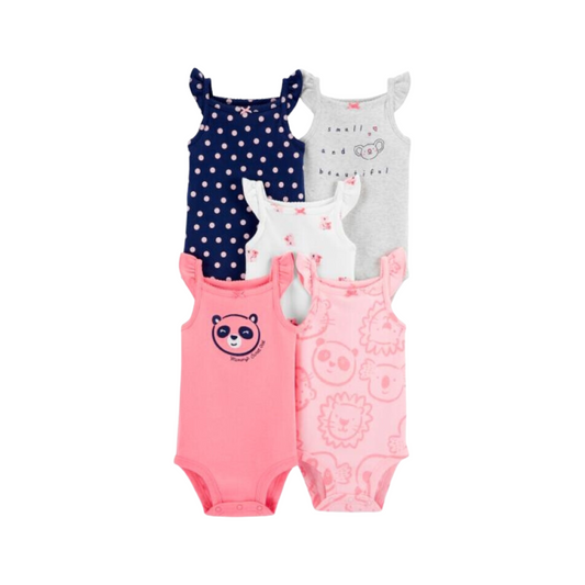 Carter's - Paquete con 5 bodies sin mangas