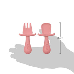 Kit de Cubiertos de Silicona Buba Rosa