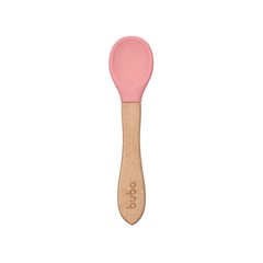 Cuchara de Silicona y Bambú Buba Rosa
