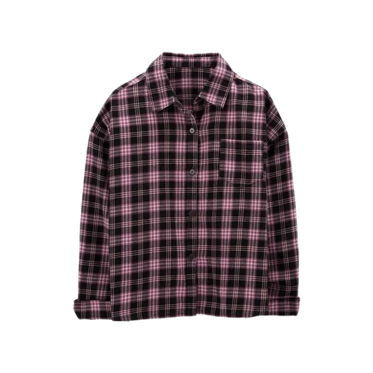 OshKosh B'Gosh - Camisa cuadriculada color rosa y negro