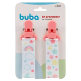 Kit Con Sujetadores De Chupetes Estrellas Rosa