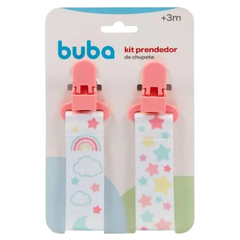 Kit Con Sujetadores De Chupetes Estrellas Rosa