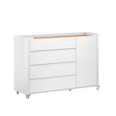 Cómoda Matic Nido Laqueado Blanco Soft Freijo