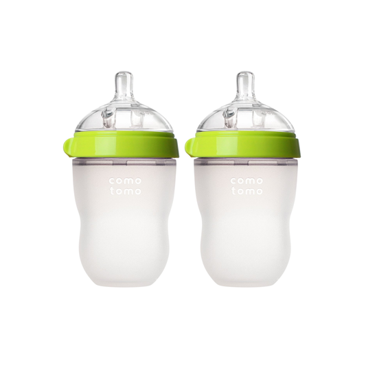 Paquete con 2 biberones Comotomo Verde 250ml (3m+)