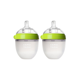 Paquete con 2 biberones Comotomo Verde 150ml First Flow 0-3m