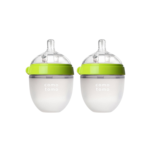 Paquete con 2 biberones Comotomo Verde 150ml First Flow