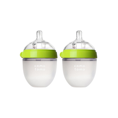 Paquete con 2 biberones Comotomo Verde 150ml First Flow