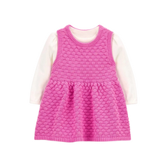 Carter's - Conjunto con vestido de tricota y body