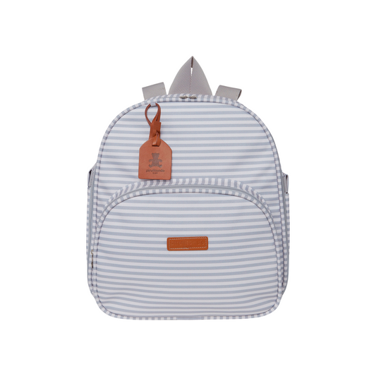 Mochila Maternidad Mediana Con Bolsillo Térmico Crecer Gris