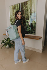 Mochila Maternidad Mediana Arco Iris Verde