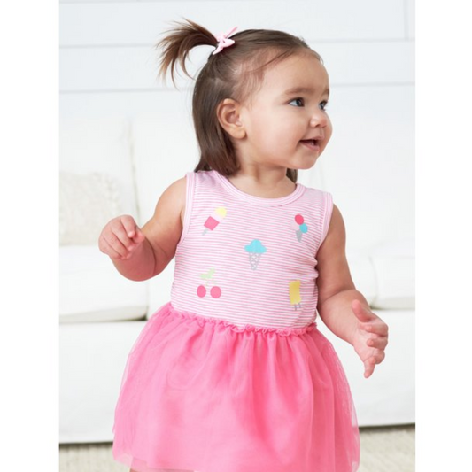 Gerber - Vestido con pollera de tul + cubre pañal