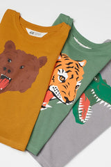 H&M - Paquete con 3 remeras mangas largas