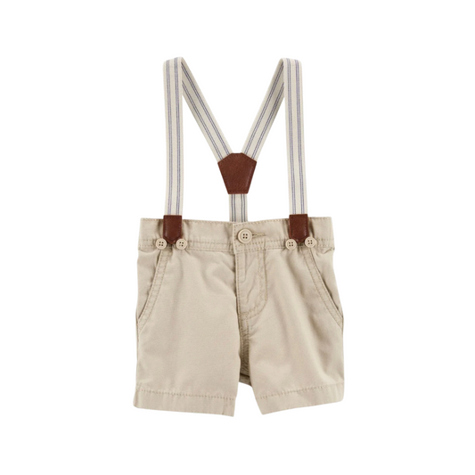 OshKosh B'Gosh - Shorts con tirantes color beige