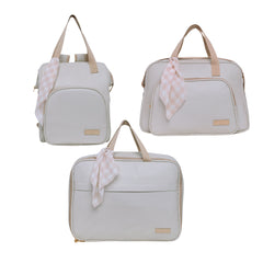 Combo Encanto Marfil Maleta + Bolso Grande + Mochila