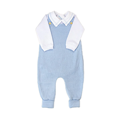 Kit Jardinera Azul Celeste Con Blanco