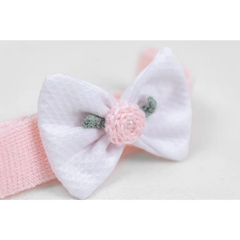 Kit Vestido Rosa C/Blanco