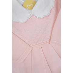 Kit Vestido Rosa C/Blanco